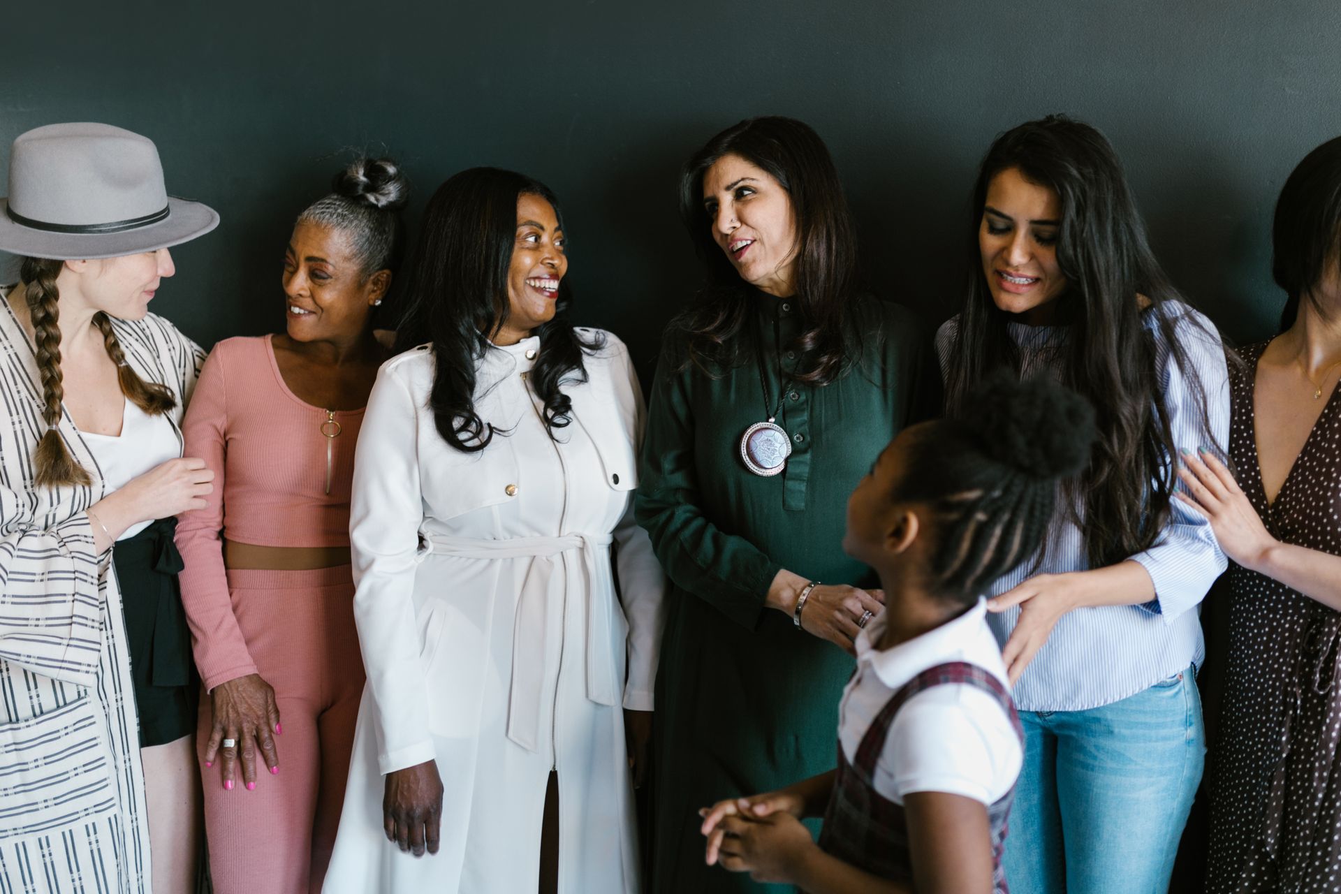 A group of women gathered together